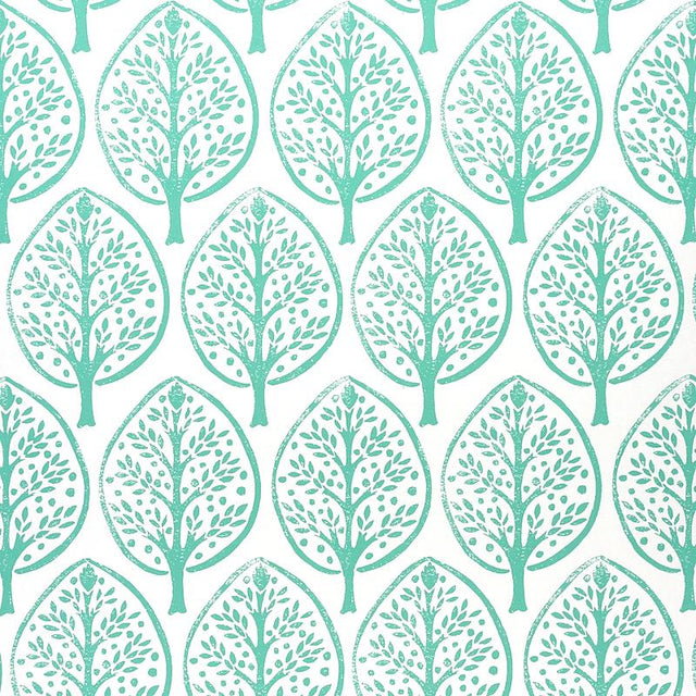Schumacher Tree Seaglass Wallpaper