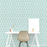 Schumacher Tree Seaglass Wallpaper