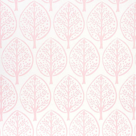 Schumacher Tree Pink Wallpaper