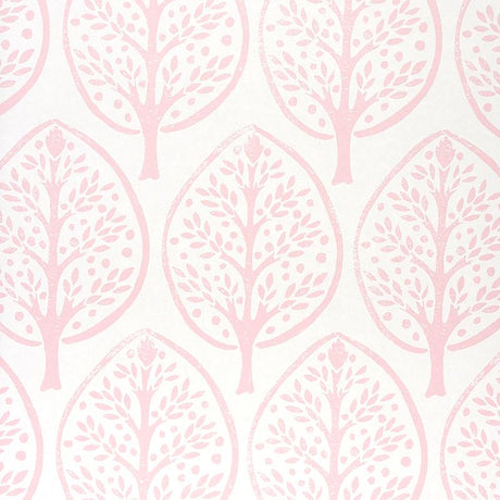 Schumacher Tree Pink Wallpaper