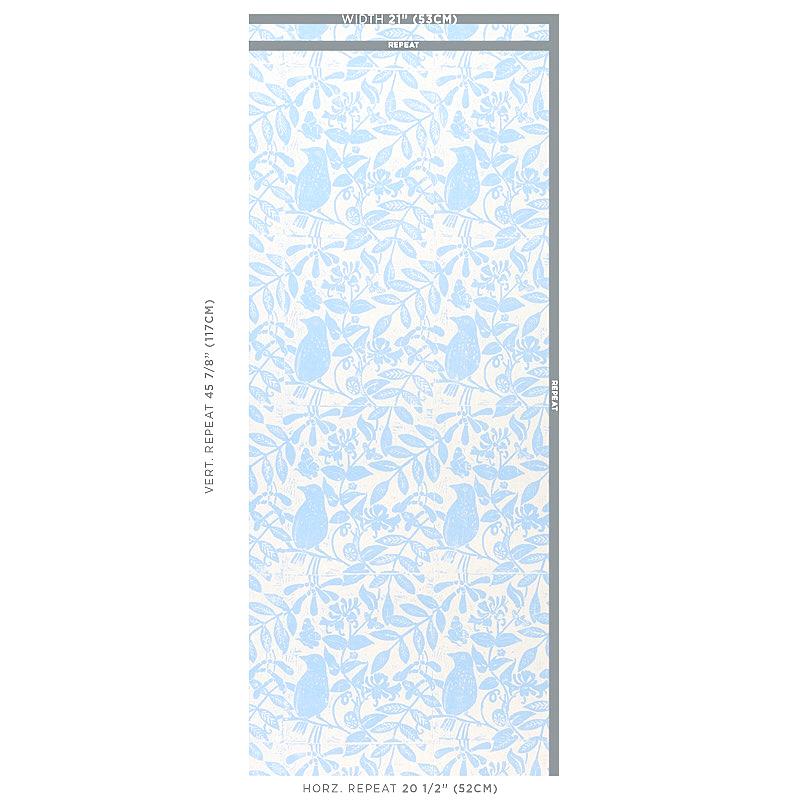 Schumacher Bird & Bee Sky Wallpaper