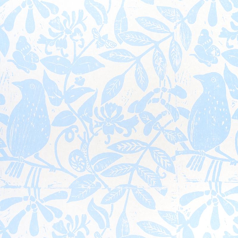Schumacher Bird & Bee Sky Wallpaper
