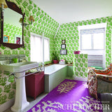 Schumacher Coral Green Wallpaper