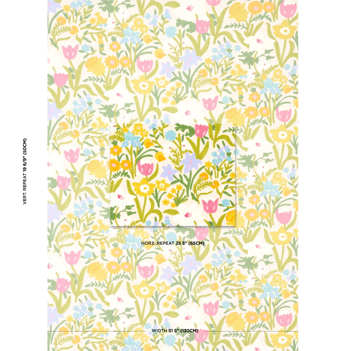 Schumacher Crewel Garden Multi Fabric