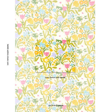 Schumacher Crewel Garden Multi Fabric