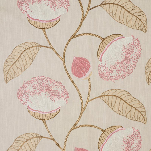 Schumacher Celinda Embroidery Blush Fabric