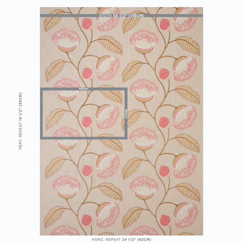 Schumacher Celinda Embroidery Blush Fabric