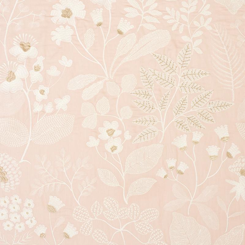 Schumacher Emaline Embroidery Blush Fabric