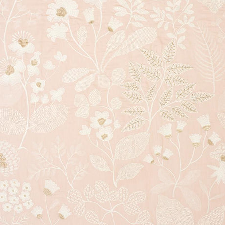 Schumacher Emaline Embroidery Blush Fabric
