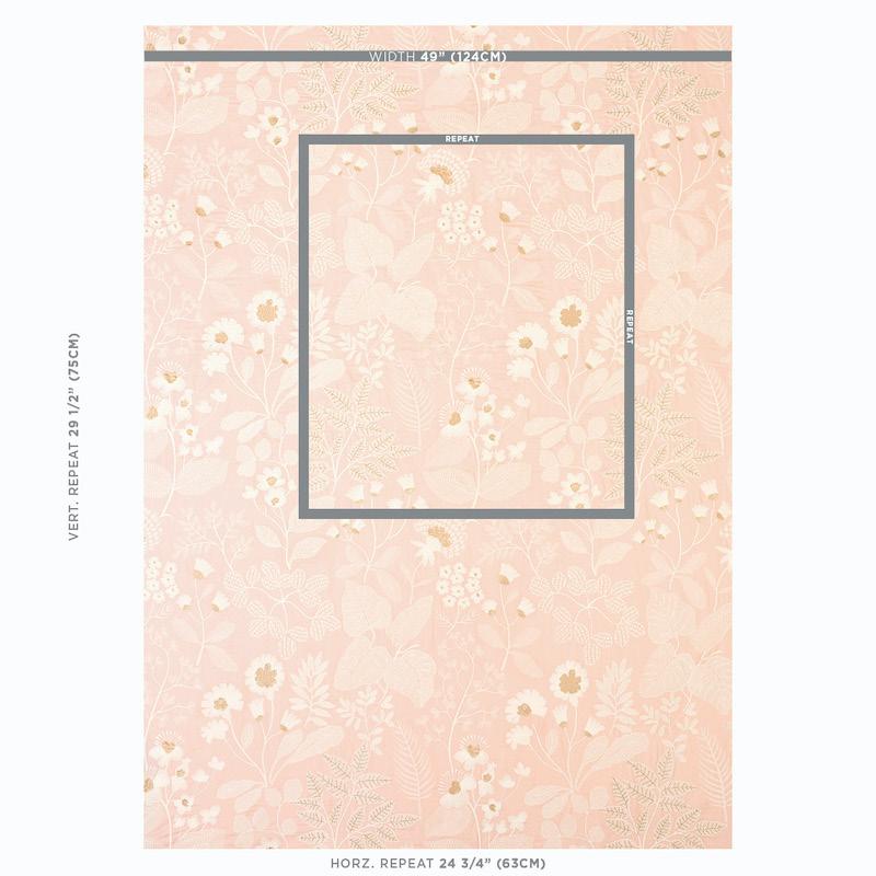 Schumacher Emaline Embroidery Blush Fabric