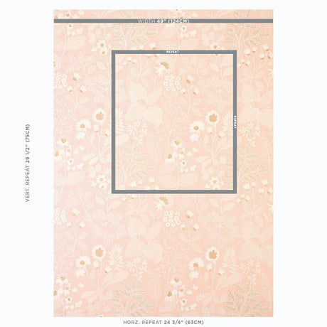 Schumacher Emaline Embroidery Blush Fabric