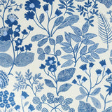 Schumacher Emaline Embroidery Blue Fabric
