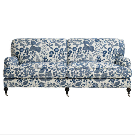 Schumacher Emaline Embroidery Blue Fabric