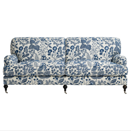 Schumacher Emaline Embroidery Blue Fabric