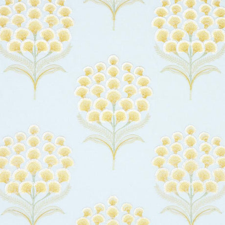 Schumacher Aurelia Embroidery Sky Fabric