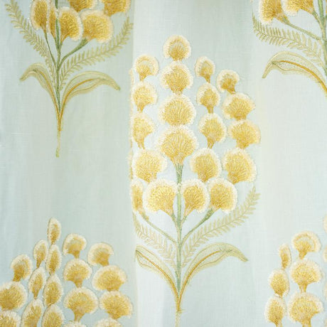 Schumacher Aurelia Embroidery Sky Fabric