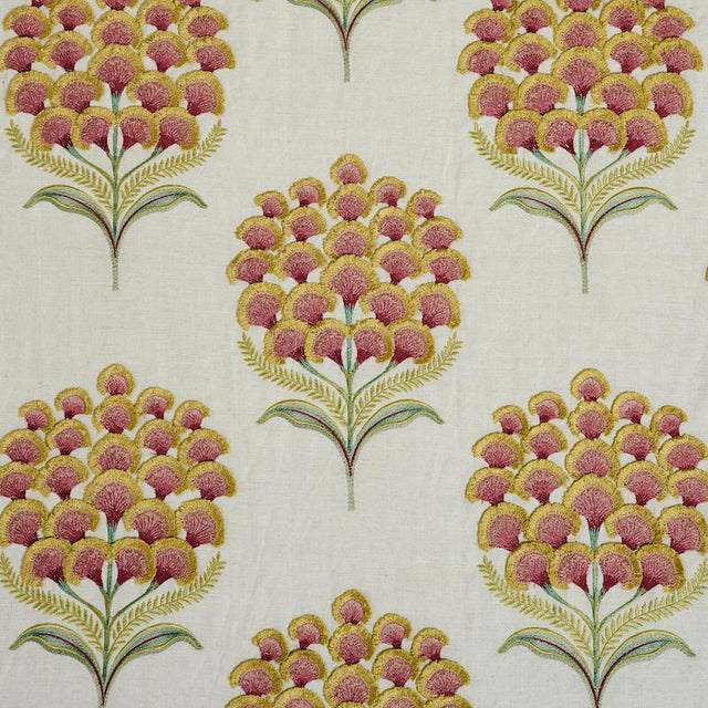 Schumacher Aurelia Embroidery Natural Fabric