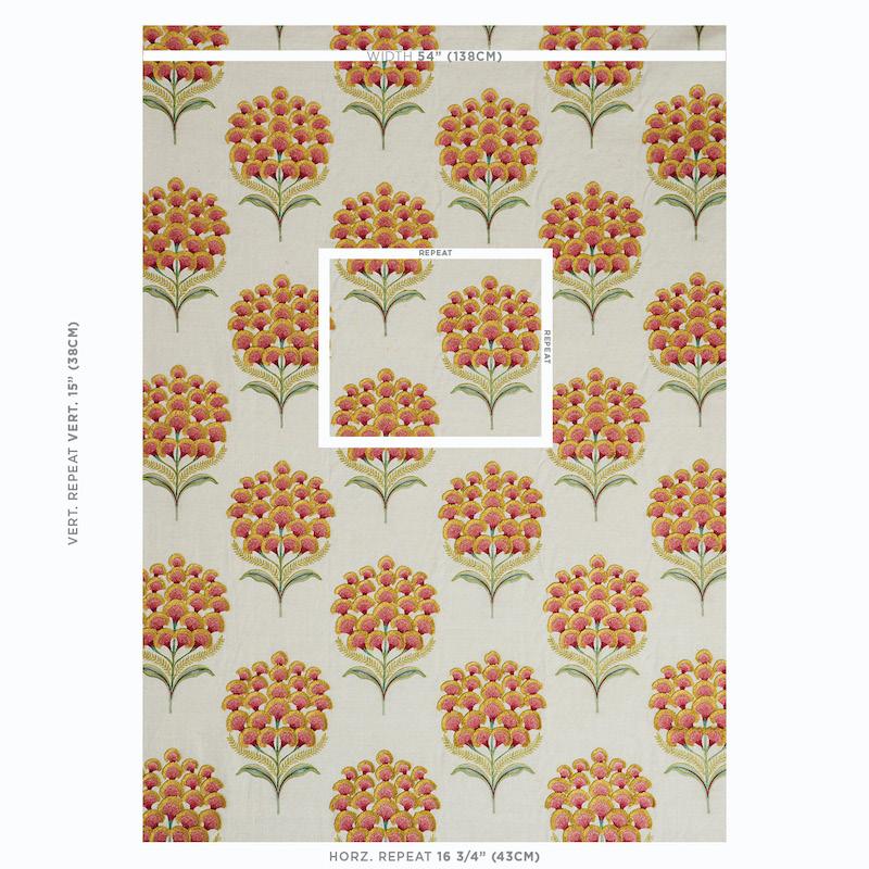Schumacher Aurelia Embroidery Natural Fabric
