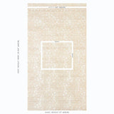 Schumacher Lotus Embroidery Sisal Ivory Wallpaper