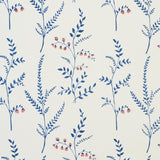 Schumacher Cynthia Embroidered Print Blue Fabric