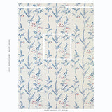 Schumacher Cynthia Embroidered Print Blue Fabric