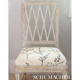 Schumacher Cynthia Embroidered Print Black Fabric