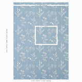 Schumacher Lisbeth Embroidery Blue Fabric