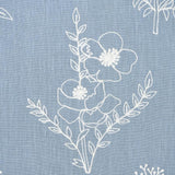 Schumacher Lisbeth Embroidery Blue Fabric