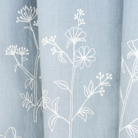 Schumacher Lisbeth Embroidery Blue Fabric