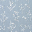 Schumacher Lisbeth Embroidery Blue Fabric