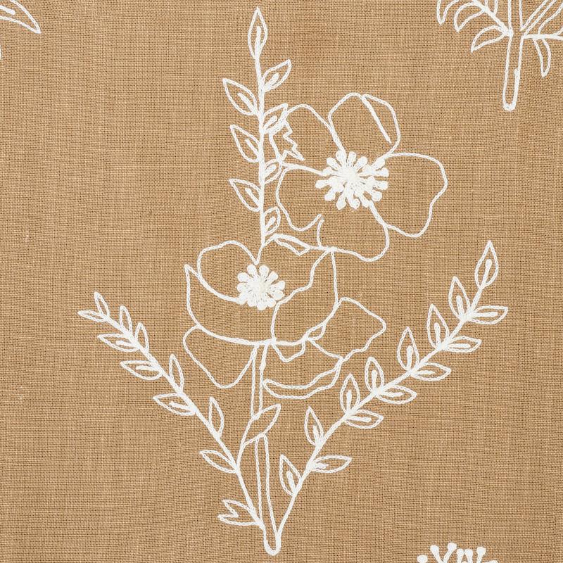 Schumacher Lisbeth Embroidery Camel Fabric