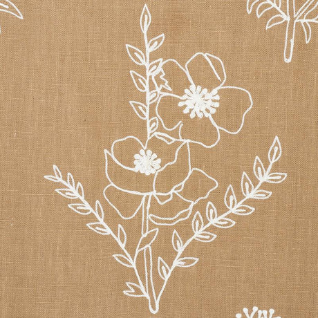 Schumacher Lisbeth Embroidery Camel Fabric