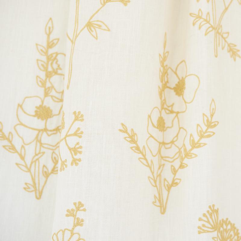 Schumacher Lisbeth Embroidery Marigold Fabric