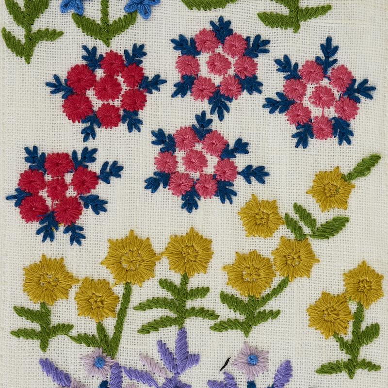 Schumacher Ivory Lula Embroidered Tape