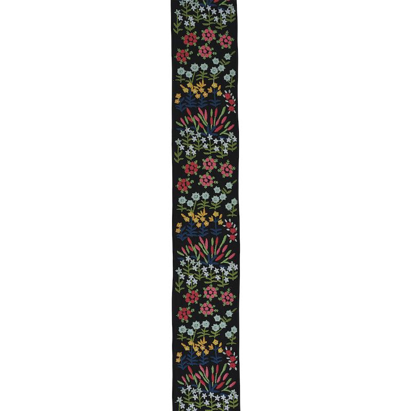 Schumacher Black Lula Embroidered Tape