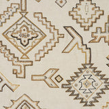 Schumacher Ezma Embroidery Neutral Fabric