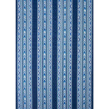Schumacher Zarzuela Stripe Embroidery Indigo Fabric