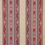 Schumacher Zarzuela Stripe Embroidery Multi Fabric