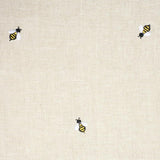 Schumacher Honey Bee Embroidery Natural Fabric