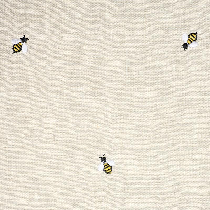 Schumacher Honey Bee Embroidery Natural Fabric