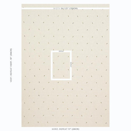 Schumacher Honey Bee Embroidery Natural Fabric