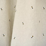 Schumacher Honey Bee Embroidery Natural Fabric
