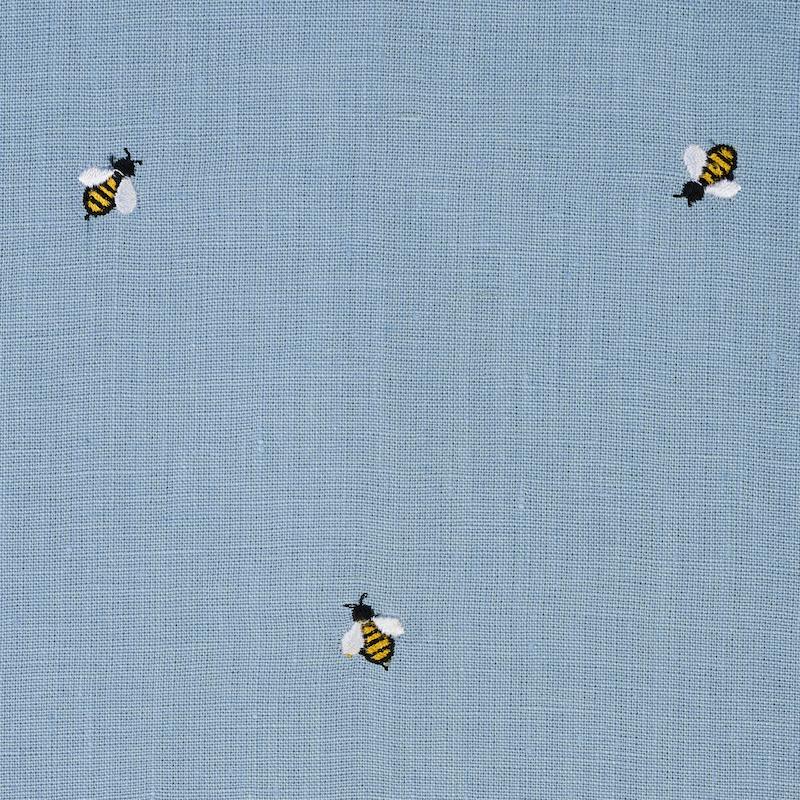 Schumacher Honey Bee Embroidery Sky Fabric