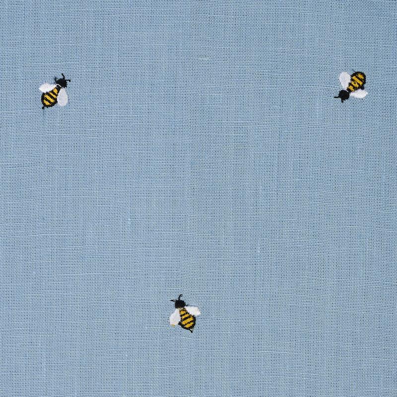 Schumacher Honey Bee Embroidery Sky Fabric
