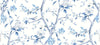 Seabrook Southport Floral Trail Fabric Eggshell And Blue Shale Fabric