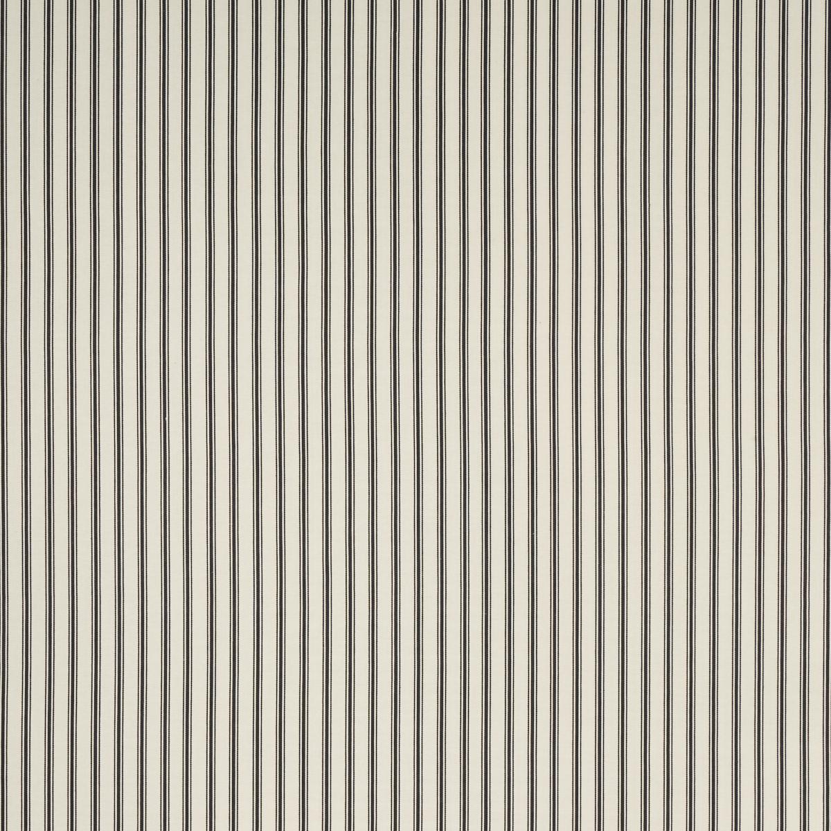 Schumacher Marquet Ticking Stripe Carbon Fabric
