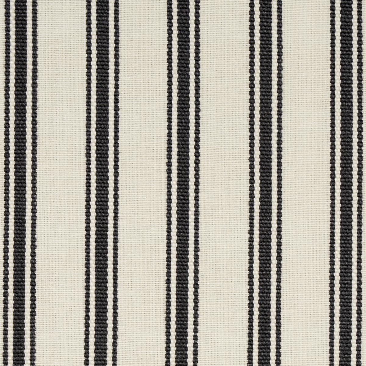 Schumacher Marquet Ticking Stripe Carbon Fabric