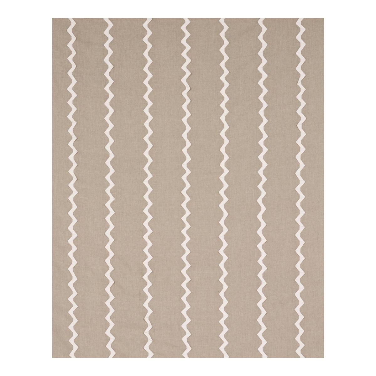 Schumacher Lazare Appliqu Ivory On Natural Fabric