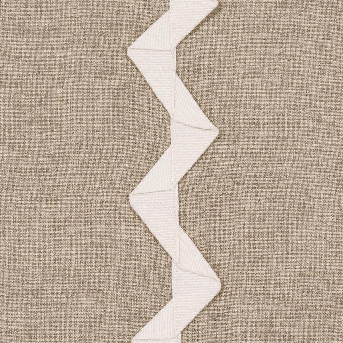 Schumacher Lazare Appliqu Ivory On Natural Fabric