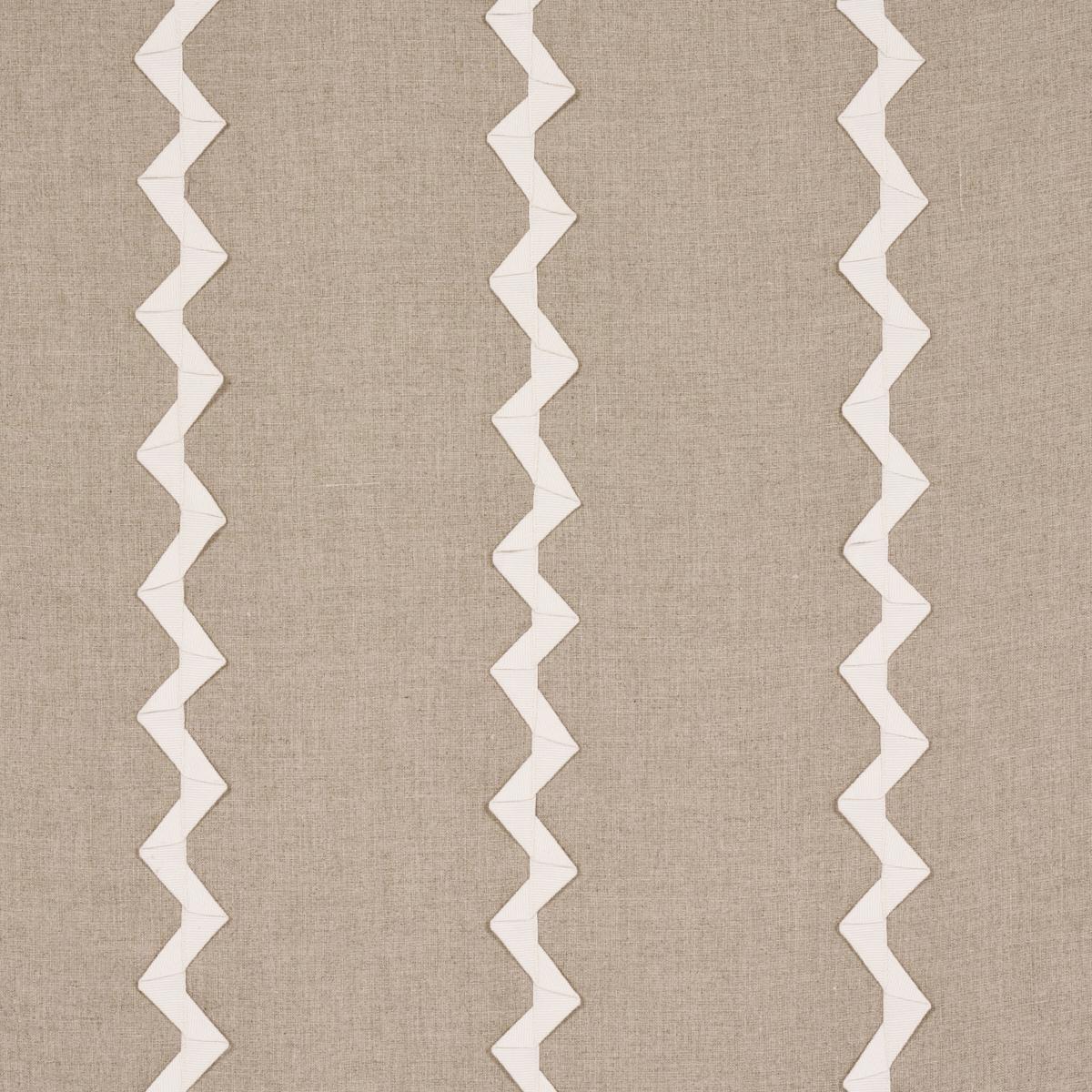 Schumacher Lazare Appliqu Ivory On Natural Fabric